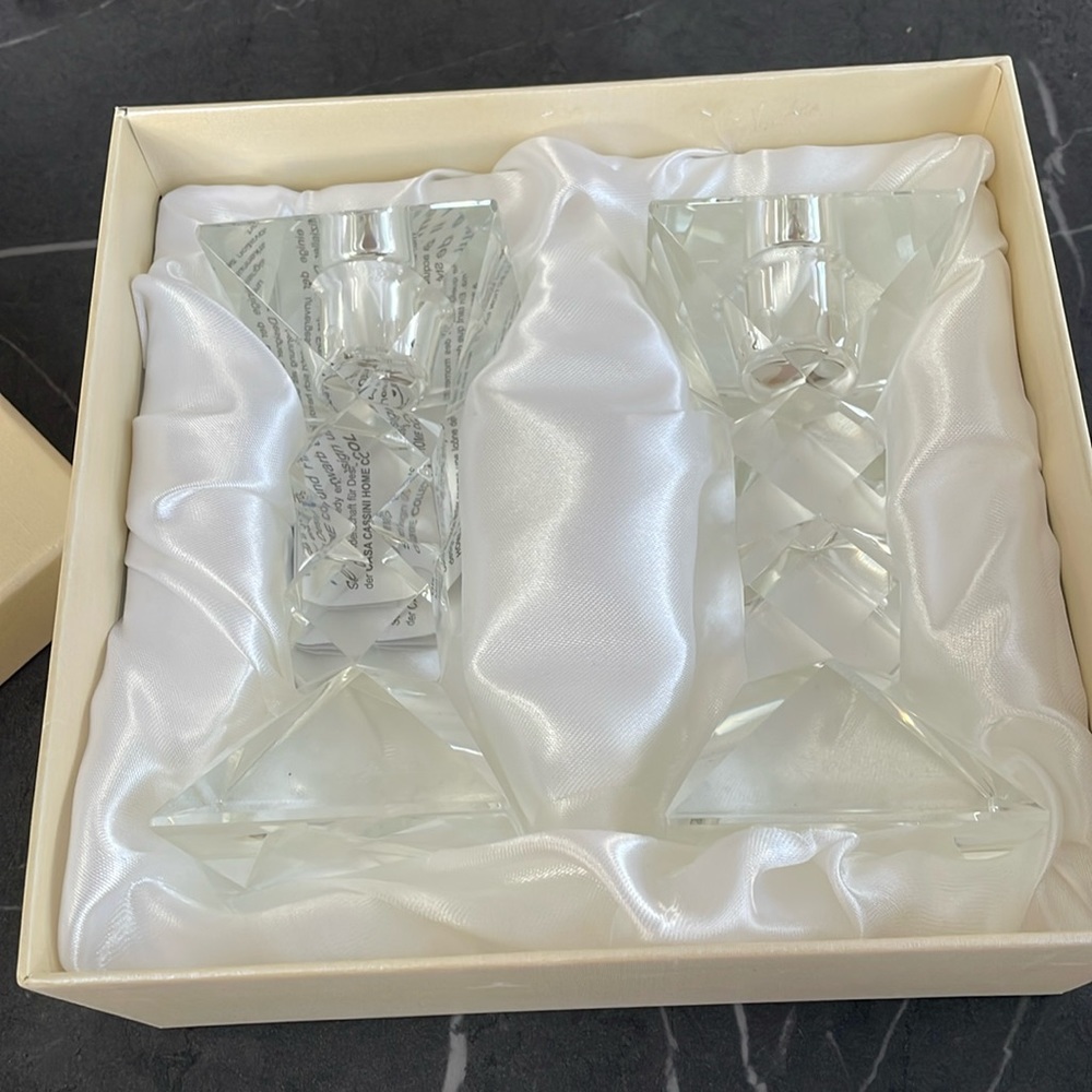 Crystal candlesticks